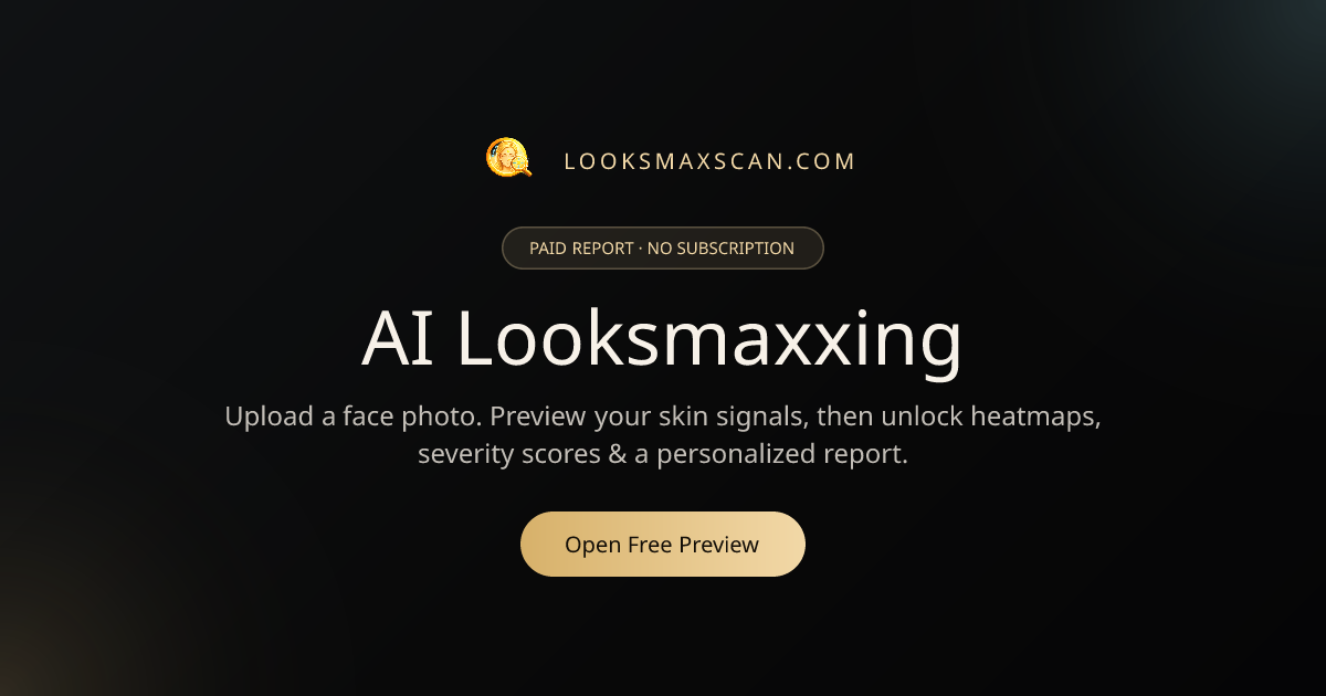 Private AI Skin & Face Symmetry Analysis - LooksMax Scan | looksmaxscan.com